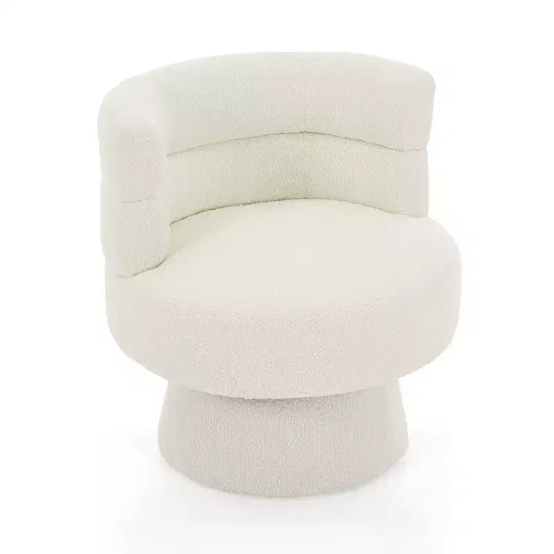 Contemporary 360° Swivel Boucle Upholstered Chair