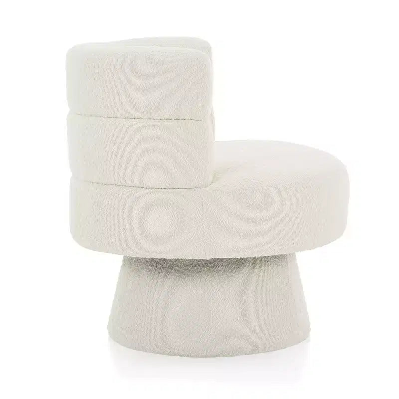 Contemporary 360° Swivel Boucle Upholstered Chair
