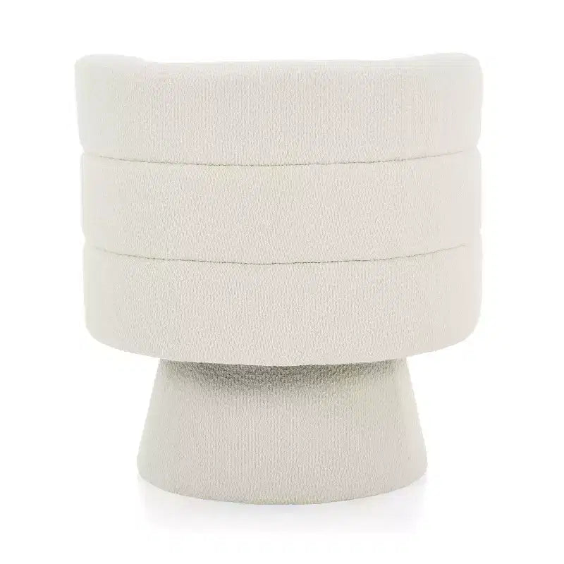 Contemporary 360° Swivel Boucle Upholstered Chair