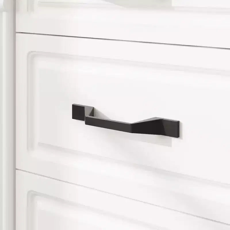 Famapy Scrivania da ufficio per computer in legno bianco e marrone con cassetti - Workstation per ufficio domestico