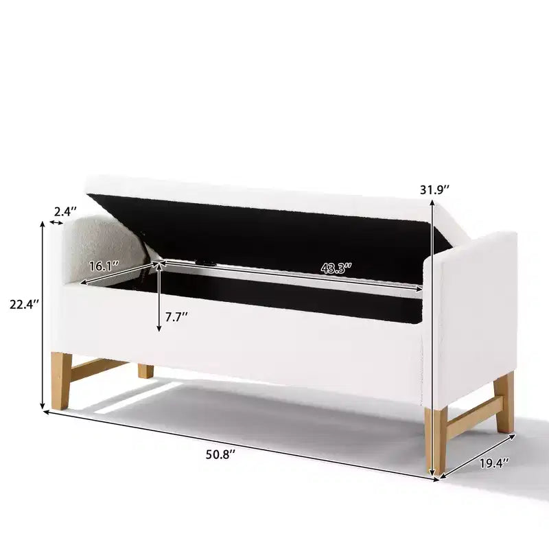 Christopher Knight Home Escoffier Pouf Contenitore Moderno Rivestito in Bouclé