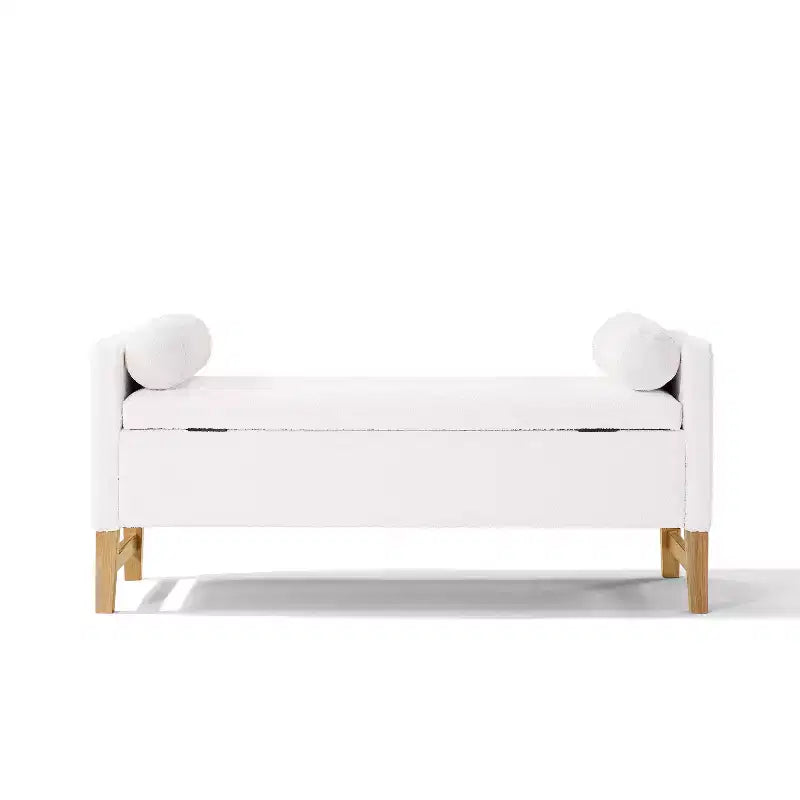Christopher Knight Home Escoffier Pouf Contenitore Moderno Rivestito in Bouclé