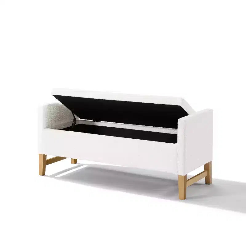 Christopher Knight Home Escoffier Pouf Contenitore Moderno Rivestito in Bouclé