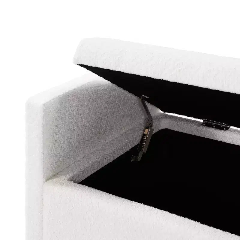Christopher Knight Home Escoffier Pouf Contenitore Moderno Rivestito in Bouclé