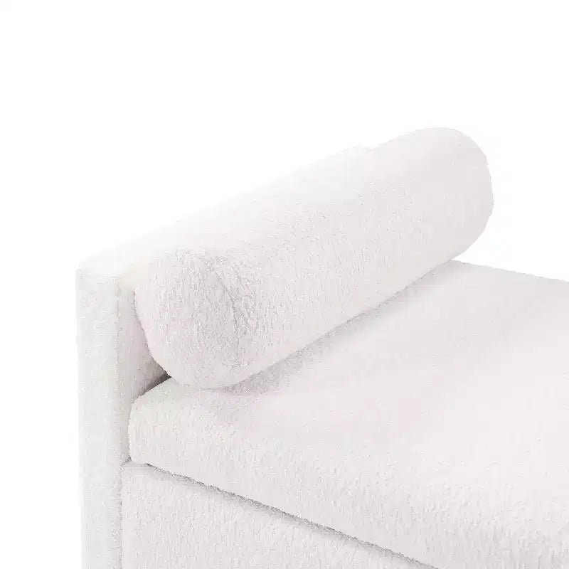 Christopher Knight Home Escoffier Pouf Contenitore Moderno Rivestito in Bouclé
