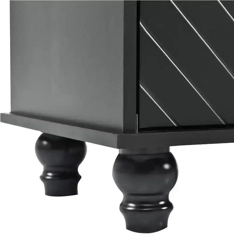 47" 4-in-1 Entryway Hall Tree with Bench, Storage, 4 Hooks & Cushion – Black