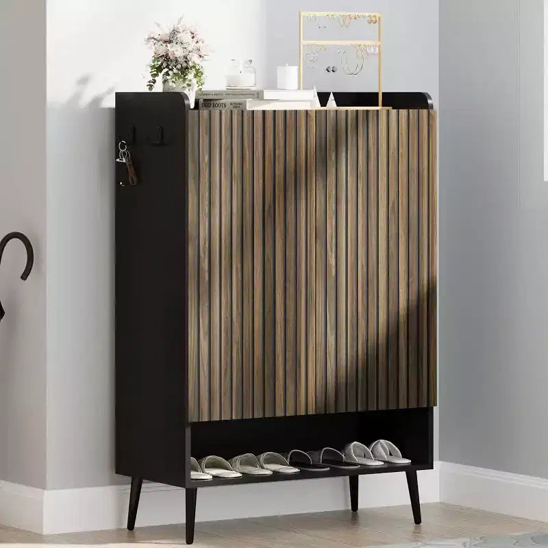 43" Large Shoe Cabinet with 2 Doors & 6-Tier Adjustable Shelves – Entryway Storage