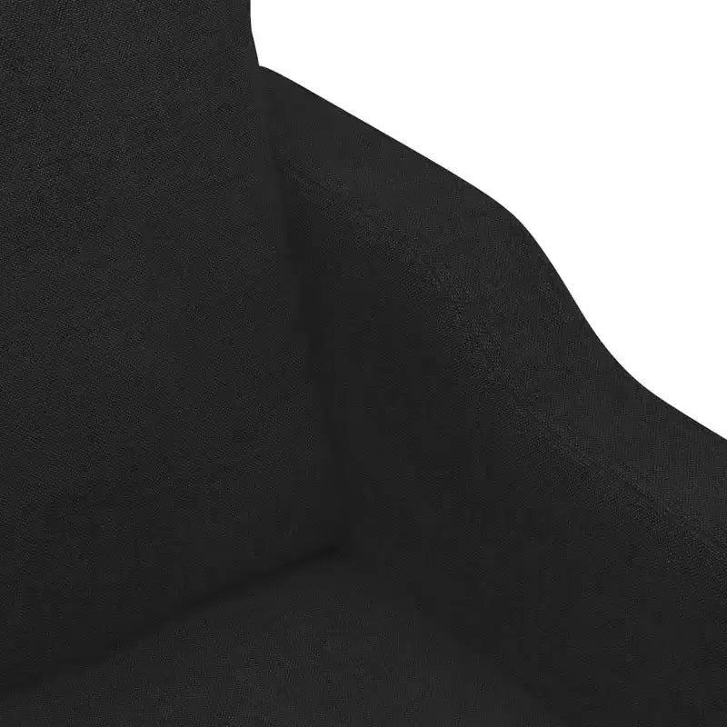 Modern Fabric Sofa Chair – Padded Upholstered Armchair with Metal Frame, Black