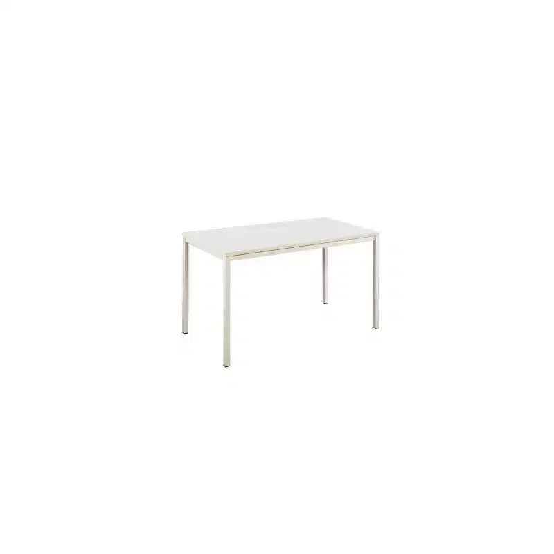Contemporary Wood & Metal Computer Desk – 47" Weathered Wood Top, Black Frame