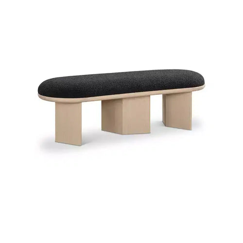 Meridian Furniture,Wilshire Boucle Fabric Bench
