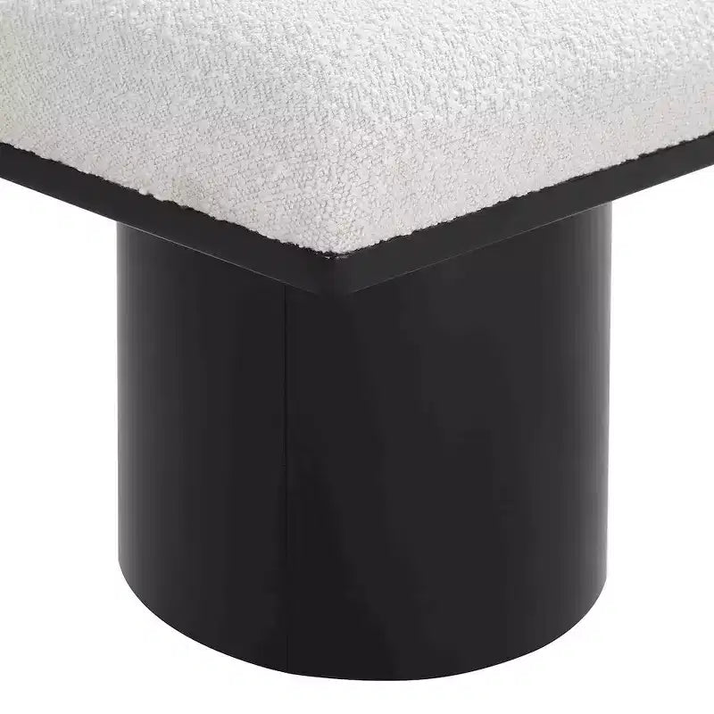 Meridian Furniture,Banc en tissu bouclé Pavilion