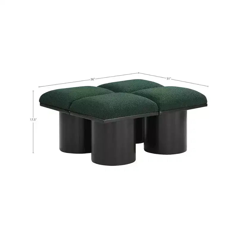 Meridian Furniture,Banc en tissu bouclé Pavilion