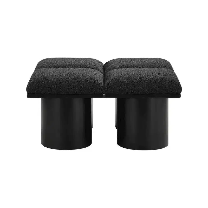Meridian Furniture,Banc en tissu bouclé Pavilion