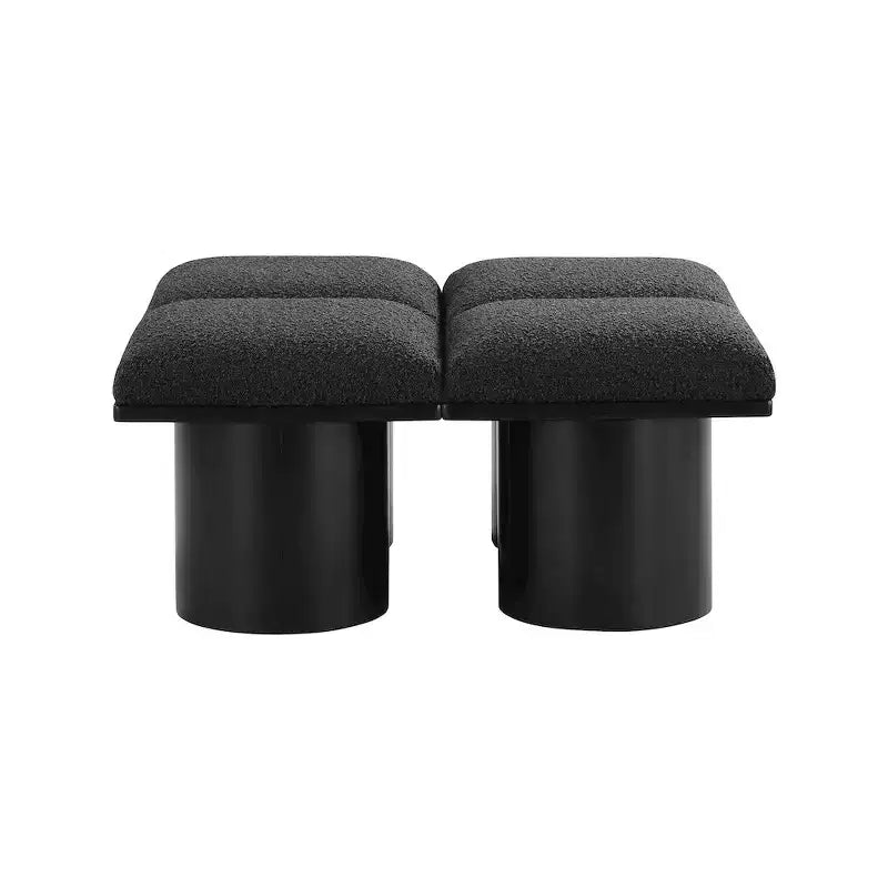 Meridian Furniture,Banc en tissu bouclé Pavilion