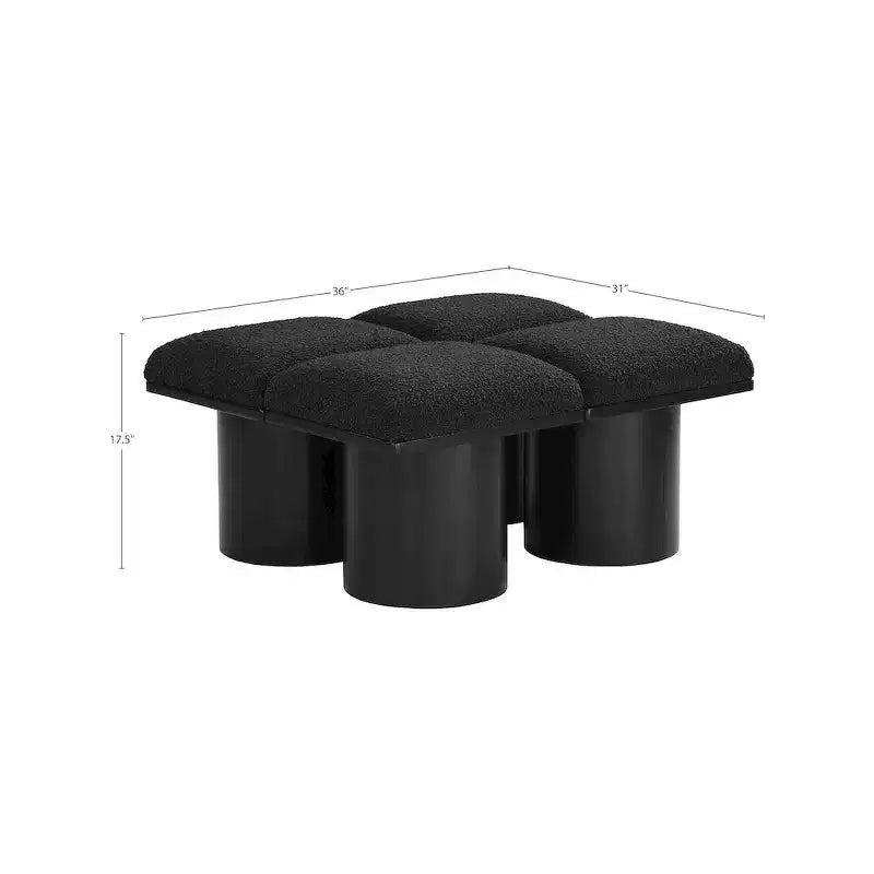 Meridian Furniture,Banc en tissu bouclé Pavilion