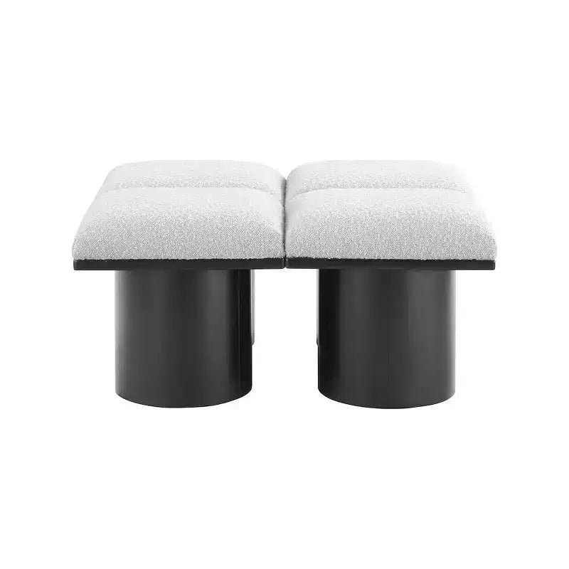 Meridian Furniture,Banc en tissu bouclé Pavilion
