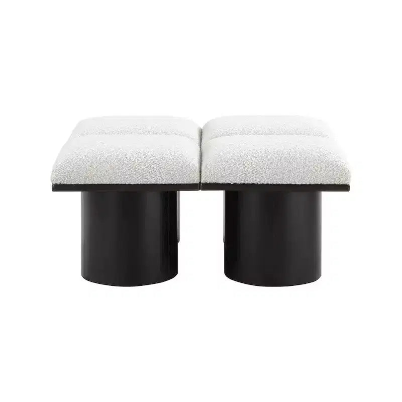 Meridian Furniture,Banc en tissu bouclé Pavilion