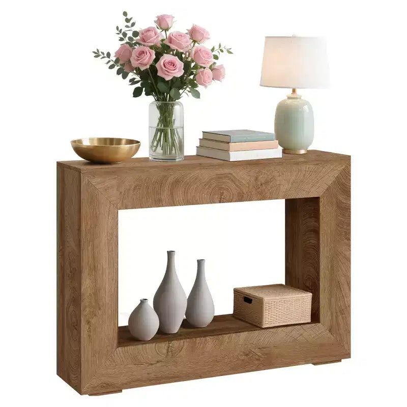 47" Farmhouse Console Table – Rustic Sofa Table for Entryway & Living Room