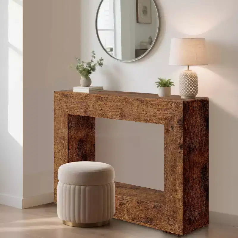 47" Farmhouse Console Table – Rustic Sofa Table for Entryway & Living Room