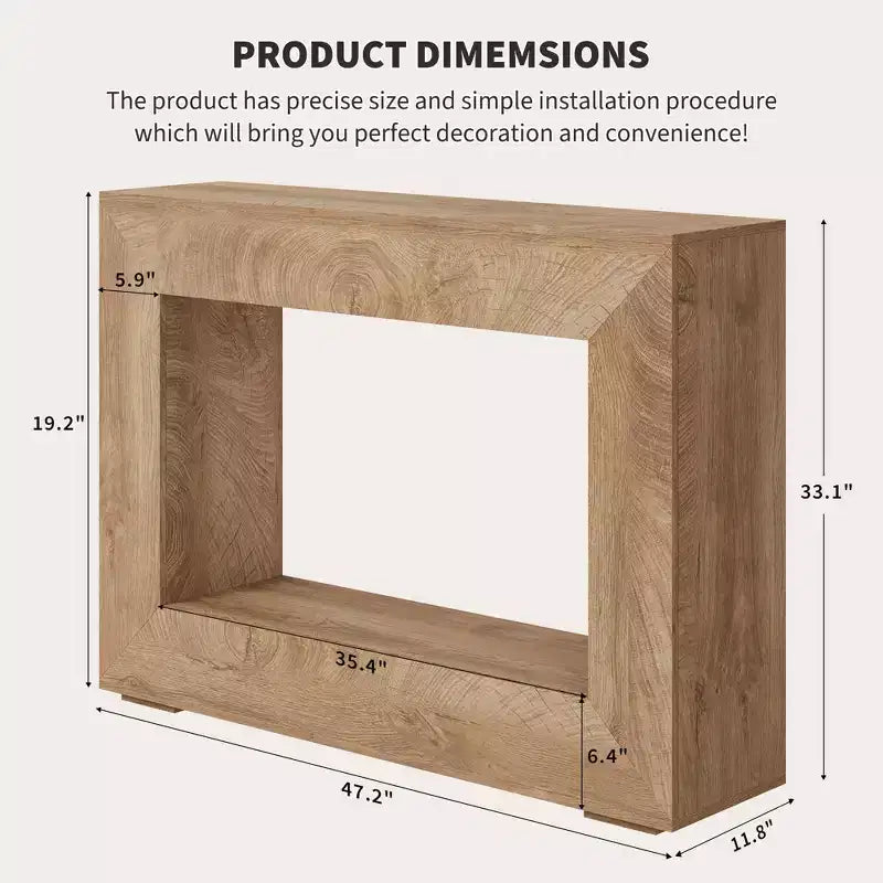 47" Farmhouse Console Table – Rustic Sofa Table for Entryway & Living Room