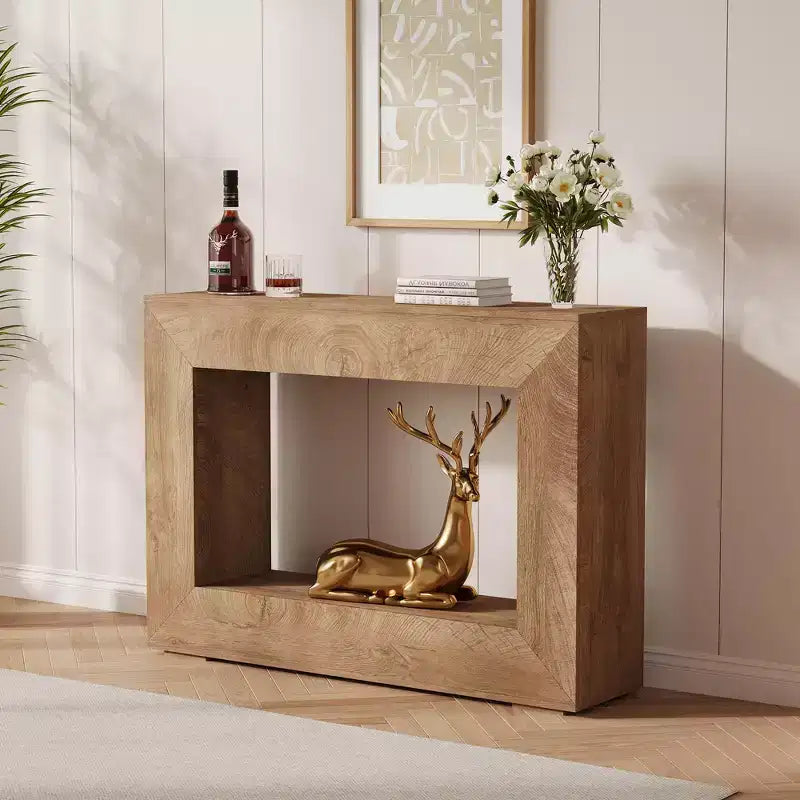 47" Farmhouse Console Table – Rustic Sofa Table for Entryway & Living Room