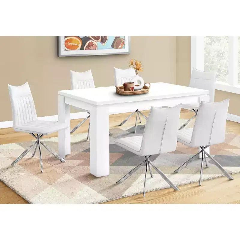 60" Rectangular Modern Dining Table for 4–6 – Scratch-Resistant, Waterproof