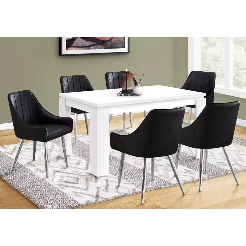 60" Rectangular Modern Dining Table for 4–6 – Scratch-Resistant, Waterproof
