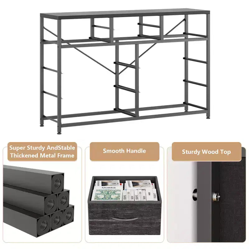 10-Drawer Fabric Dresser with Steel Frame & Wood Top – Lightweight Multi-Room Organizer