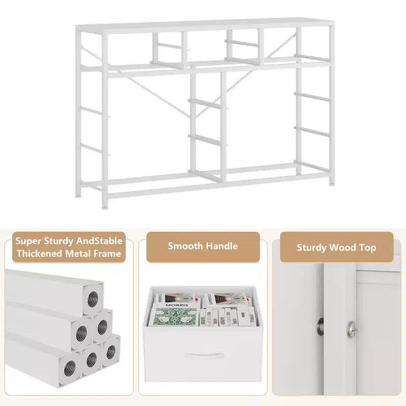 10-Drawer Fabric Dresser with Steel Frame & Wood Top – Lightweight Multi-Room Organizer