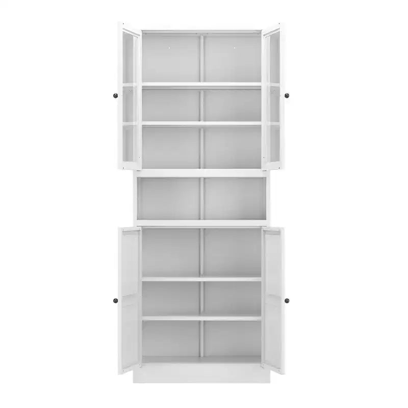 Okak 61 Armadio da dispensa da cucina autoportante, mobile contenitore regolabile con 4 ripiani, armadietto in metallo resistente per sala da pranzo/soggiorno