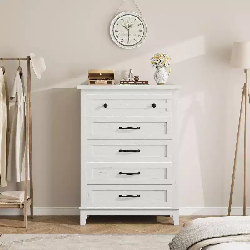 41.3" Tall Vertical 5-Drawer Dresser – Freestanding Storage Chest for Bedroom