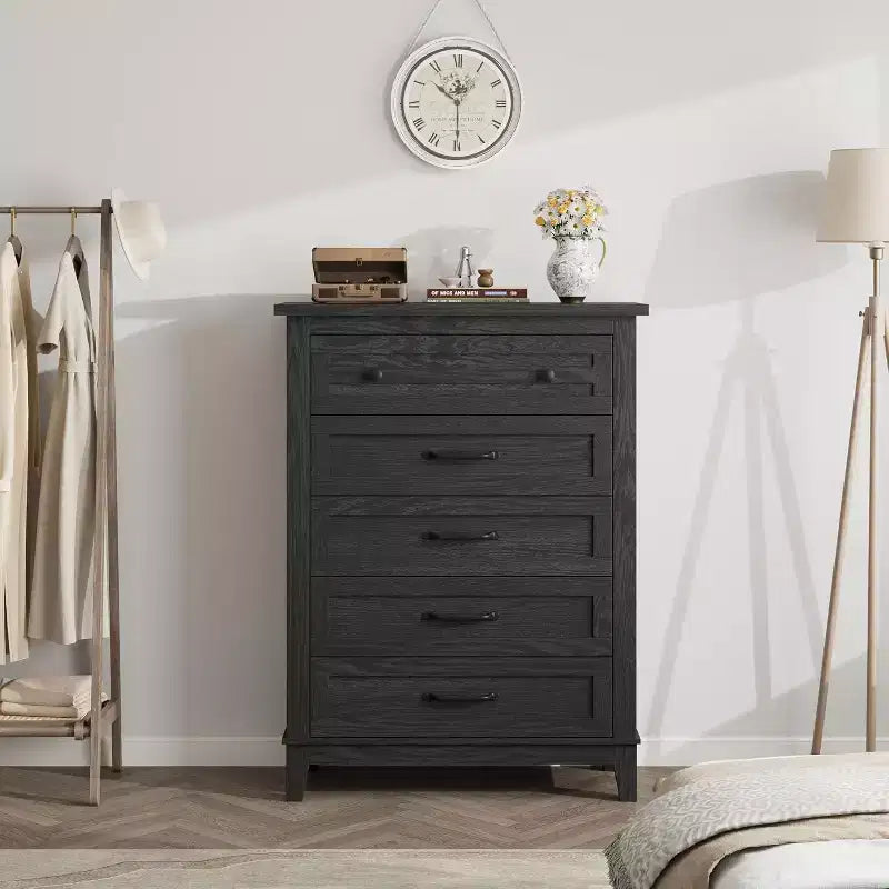 41.3" Tall Vertical 5-Drawer Dresser – Freestanding Storage Chest for Bedroom