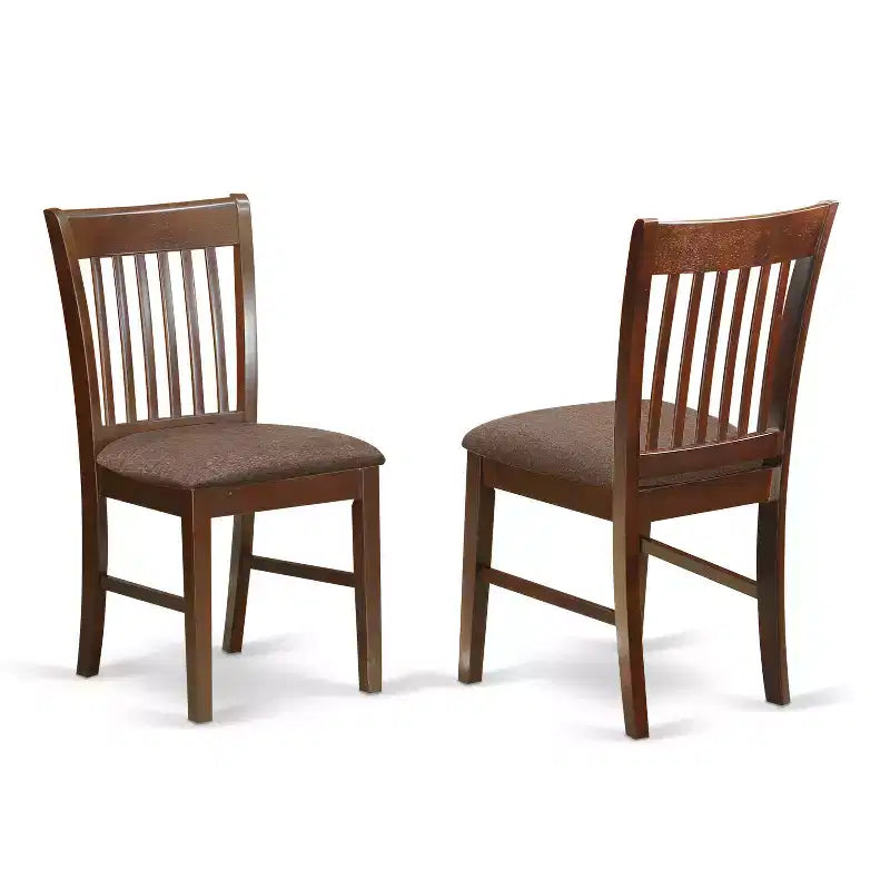 HomeStock Belmont Dinette Set - Tavolo con prolunga da 12 pollici e sedie da pranzo, Mogano