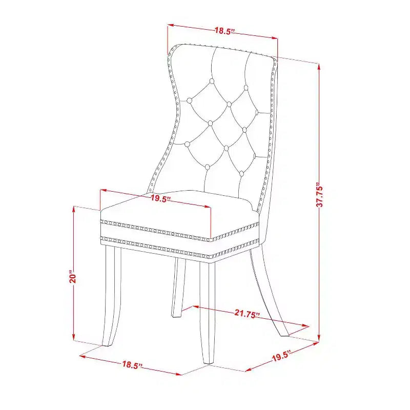 5-Piece Dining Room Set – Table & 4 Chairs, Modern Style