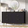 7 Drawers Dresser - Wide Top Wood Storage with Metal Handles for Bedroom & Living Room