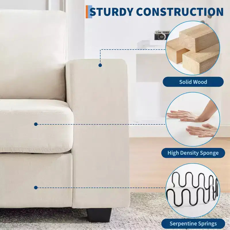 COZONY Divano a nuvola da 70'' in ciniglia in stile Mid-Century, Seduta profonda, Porte USB, Tasche laterali, Nessun assemblaggio