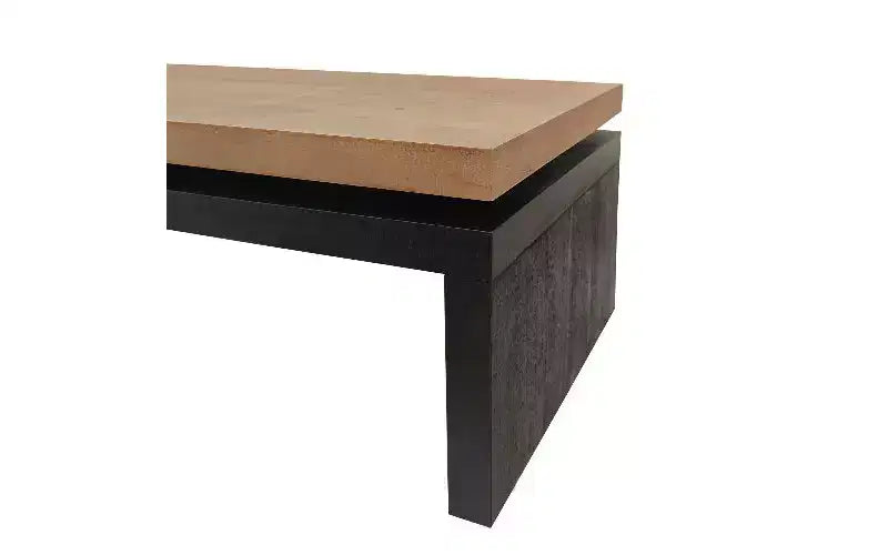 TUYOHW Tavolino Moderno in Legno con Piano Flottante, Elegante Tavolo Rettangolare per Soggiorno, Tavolino Industriale da Divano