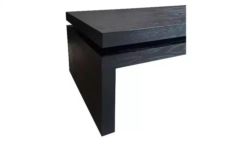 TUYOHW Tavolino Moderno in Legno con Piano Flottante, Elegante Tavolo Rettangolare per Soggiorno, Tavolino Industriale da Divano