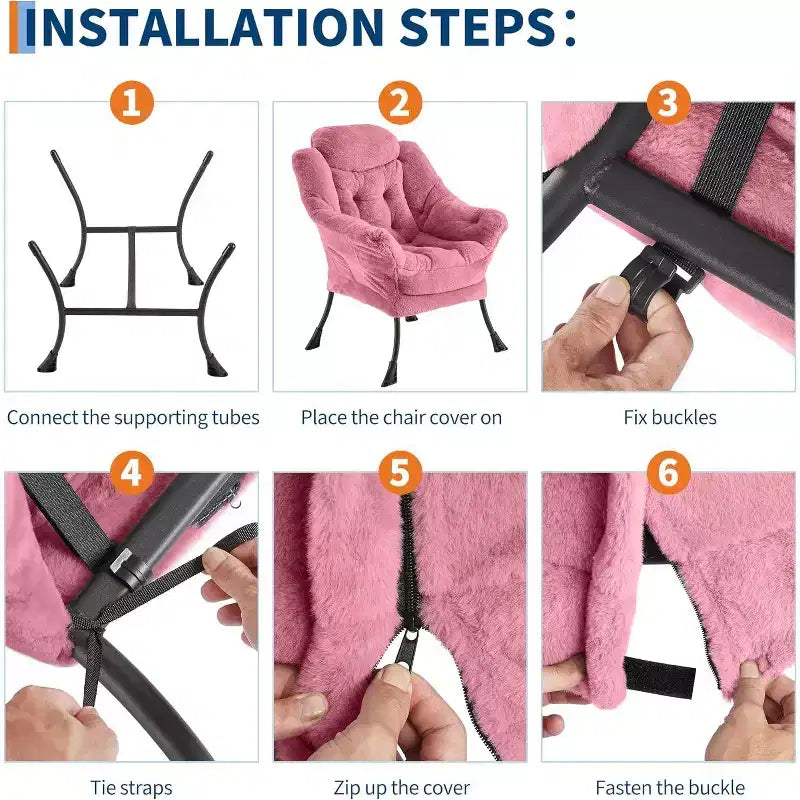 COZONY Sedia Sdraio con Poggiapiedi, Poltrona Accent Moderna con Ottomana, Tasca Laterale per Soggiorno Camera da Letto Dormitorio Ufficio