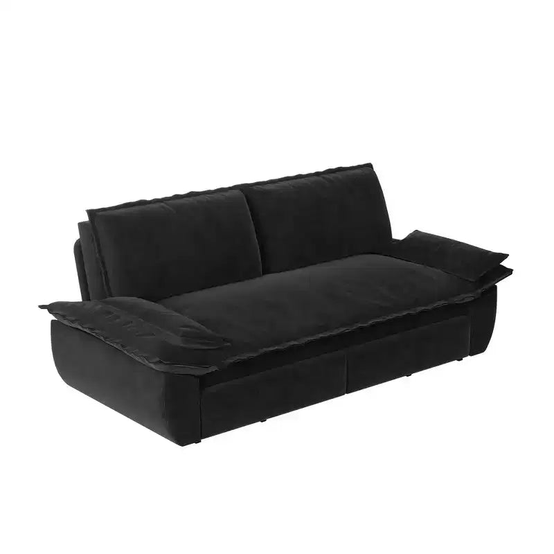 Divano letto a scomparsa 3 in 1 Whisen Queen in velluto, divano a due posti convertibile