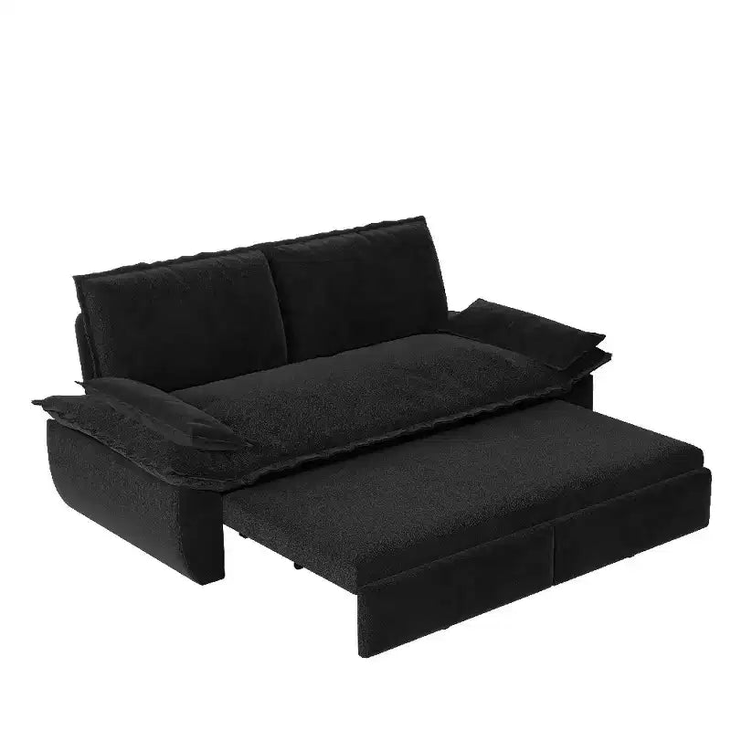 Divano letto a scomparsa 3 in 1 Whisen Queen in velluto, divano a due posti convertibile