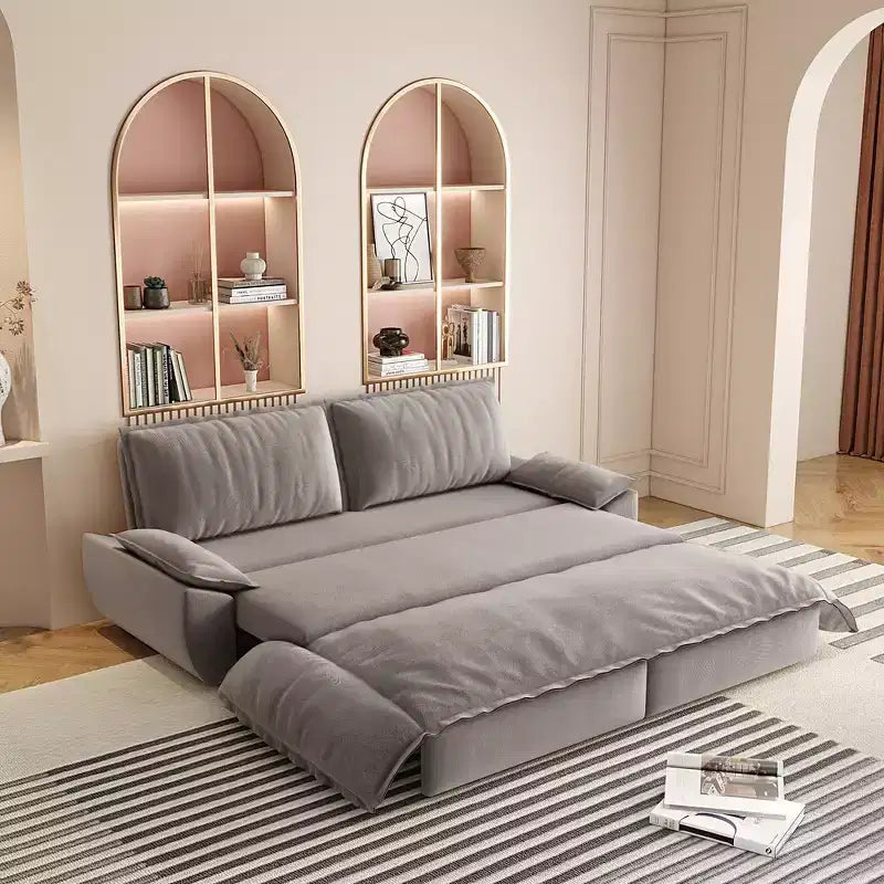 Divano letto a scomparsa 3 in 1 Whisen Queen in velluto, divano a due posti convertibile