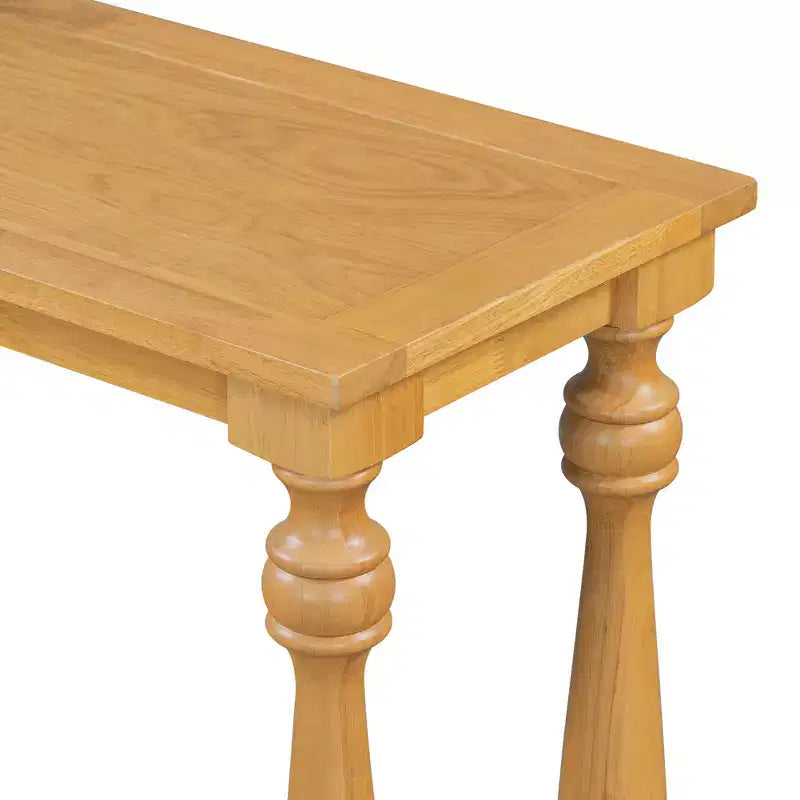 Consolle vintage effetto legno, gambe a vaso, ripiano inferiore, per ingresso, corridoio, soggiorno, camera da letto