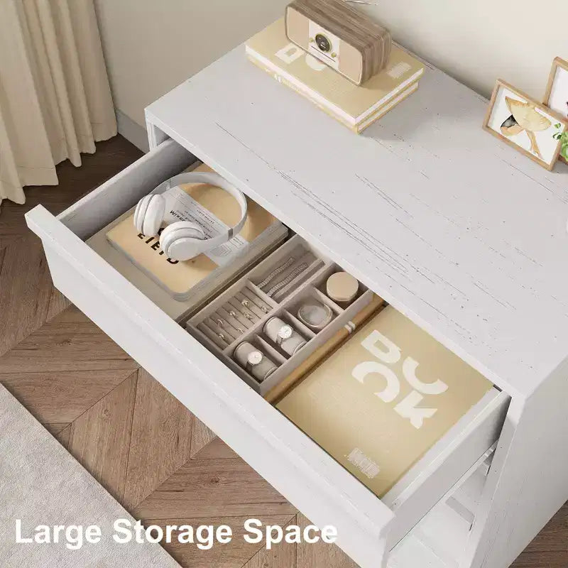 Cassettiera a 4 cassetti per camera da letto, Comodino a 4 cassetti con ampio spazio di archiviazione, Piccolo comodino per soggiorno, cameretta, ingresso