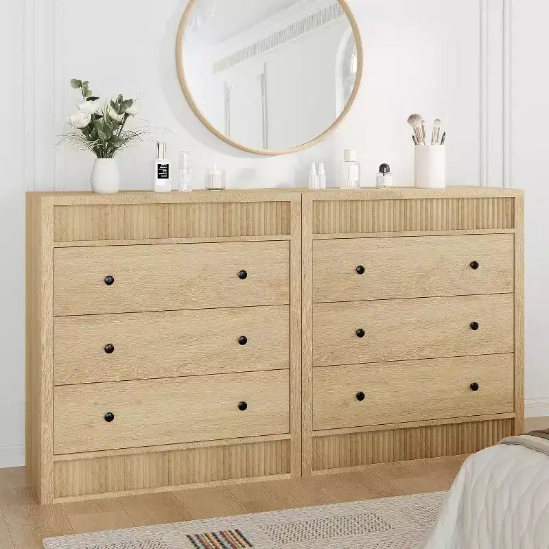Cassettiera a 3/5 cassetti per camera da letto, Comò scanalato largo 80 cm, Comodino moderno in legno con mobiletto contenitore per corridoio, soggiorno