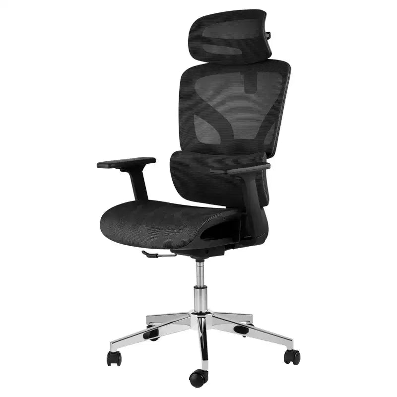 Sedia da ufficio ergonomica in rete, supporto lombare, braccioli regolabili 4D, reclinazione e regolazione dell'altezza, girevole a 360°, sedia da ufficio per casa, sedia da studio e gaming