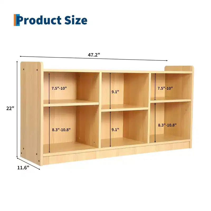 Mobile Montessori a 2 ripiani in legno per bambini, scaffali porta libri e contenitori per giocattoli per la cameretta dei bambini, mobili per aula, asilo nido, sala giochi