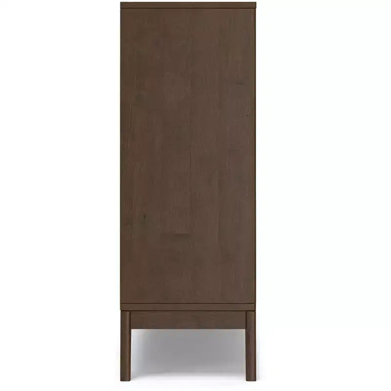 Pearson LEGNO MASSELLO 43 pollici x 42 pollici Mobile contenitore basso con 6 cubi e cassetti, in stile moderno di metà secolo, marrone noce