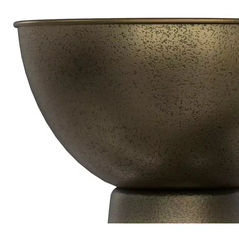 Tavolino in metallo Mykal Contemporary Modern 30 cm con finitura oro anticato, completamente assemblato