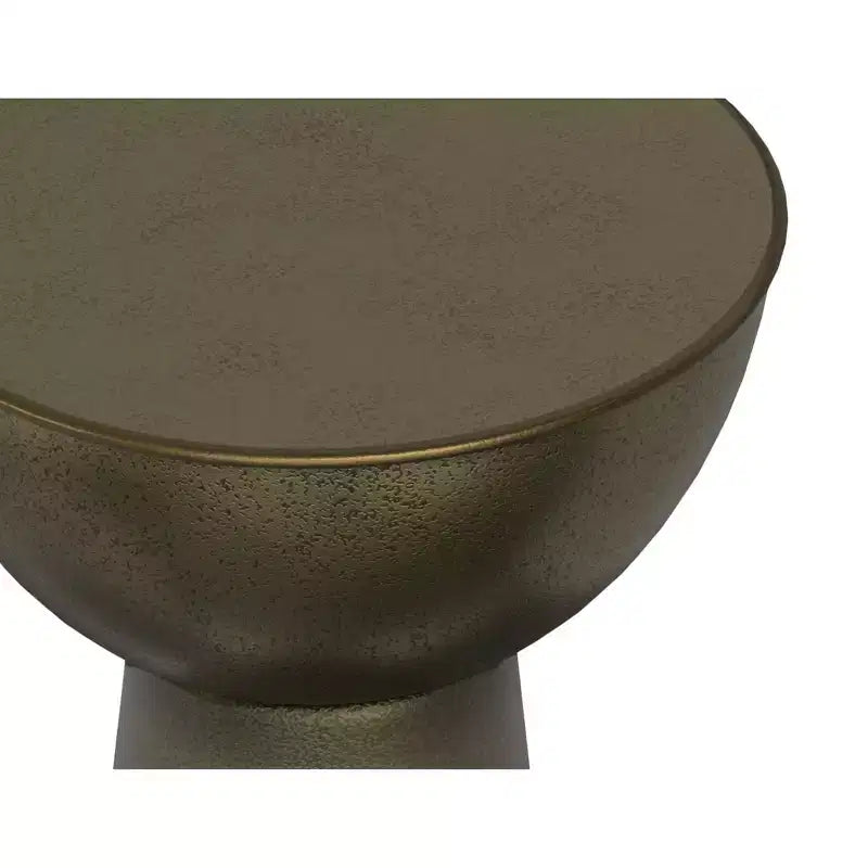 Tavolino in metallo Mykal Contemporary Modern 30 cm con finitura oro anticato, completamente assemblato